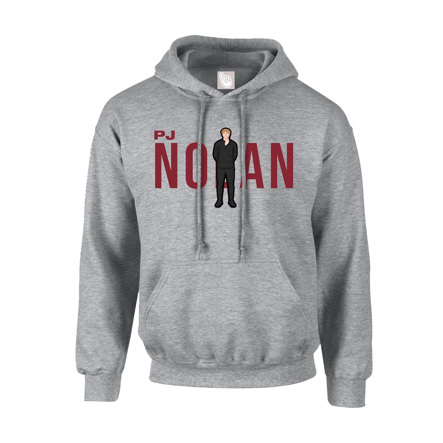 Hoodie — Player Name in Grey