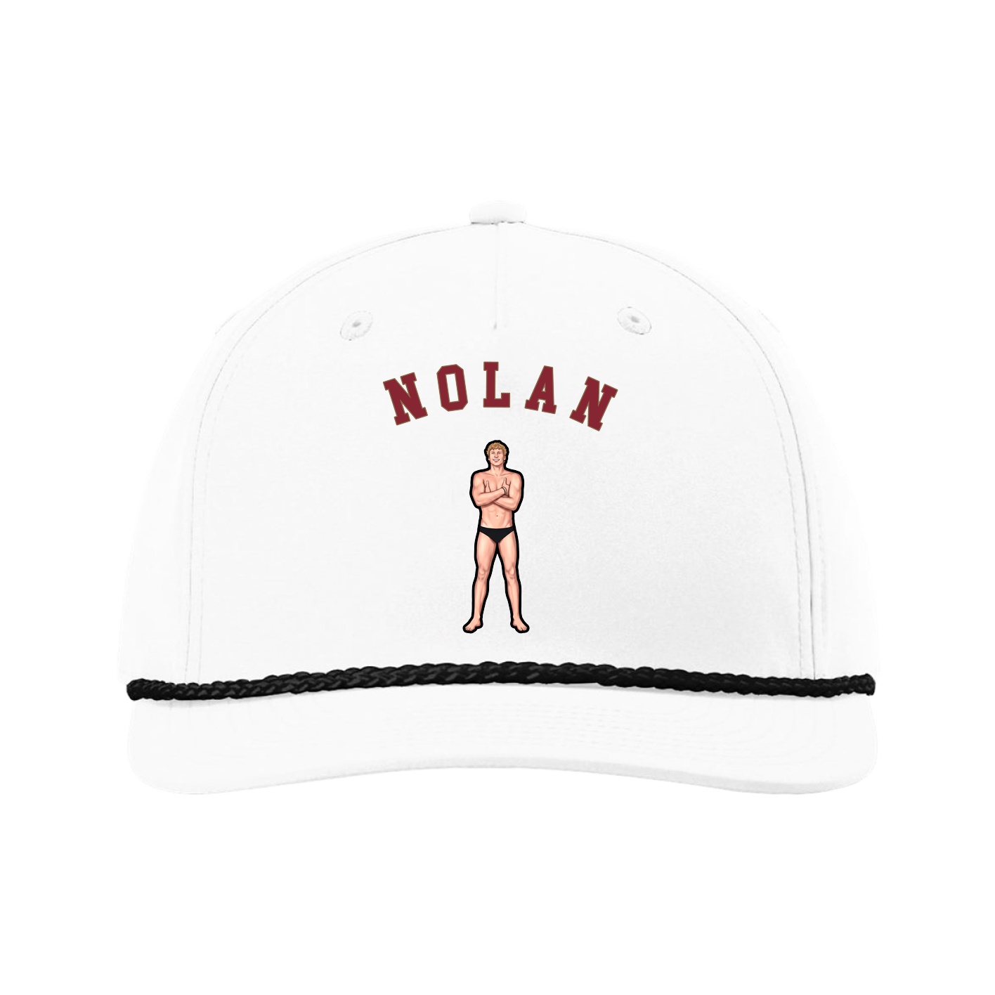 Five-Panel Classic Rope Cap — Shirsey Arch in White