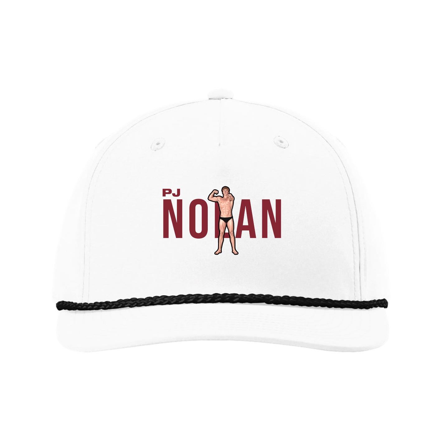 Five-Panel Classic Rope Cap — Player Name in White
