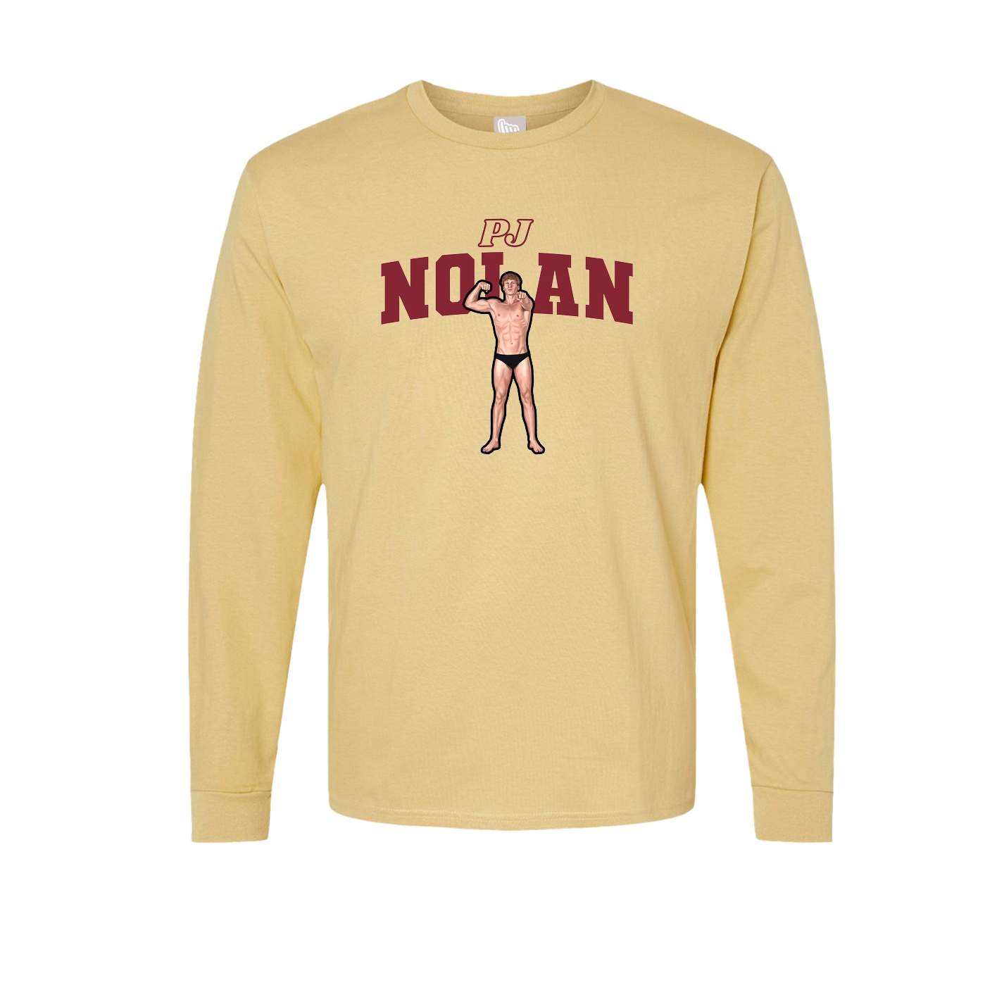 Long Sleeve Tee — Name Arch in Vegas Gold