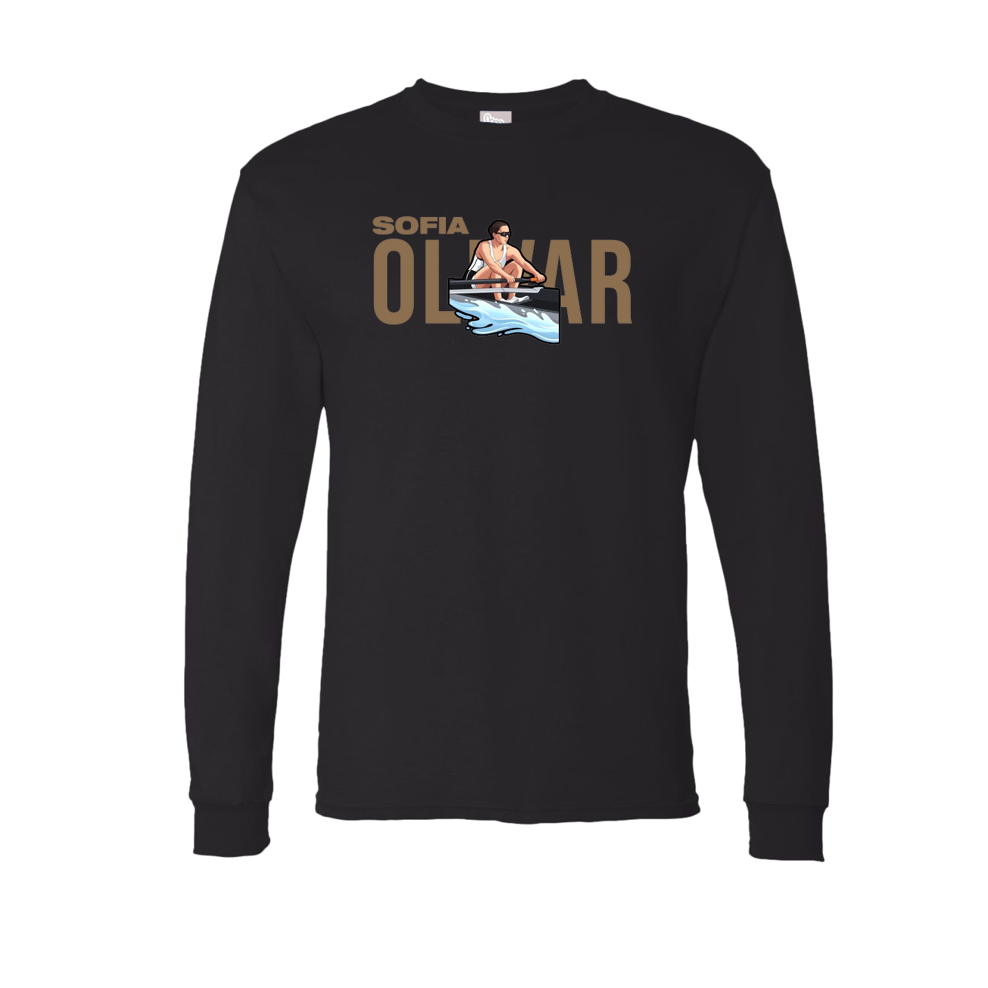 Long Sleeve Tee — Player Name in Black
