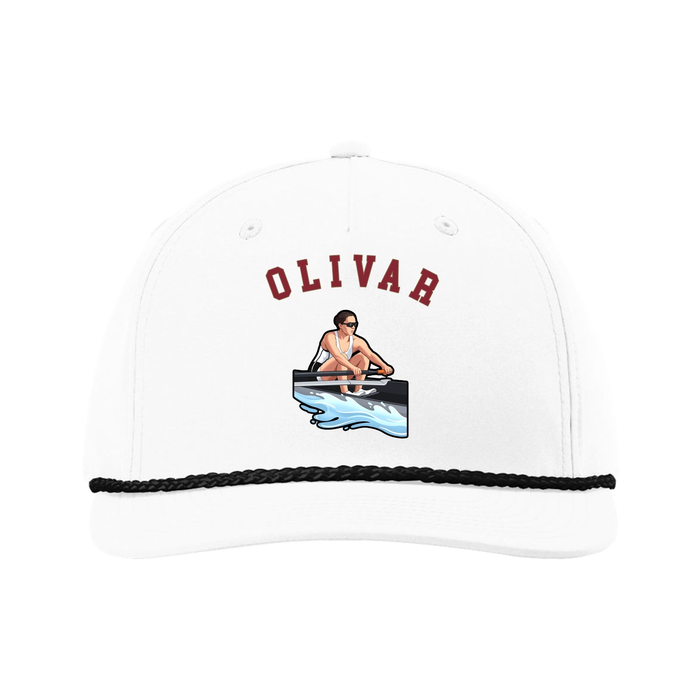 Five-Panel Classic Rope Cap — Shirsey Arch in White