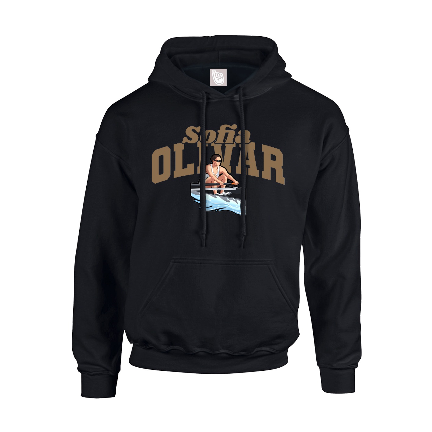 Youth Hoodie — Signature Arch in Black