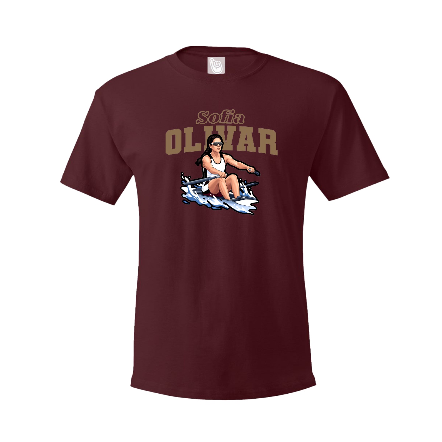 Youth Tee — Name Arch in Maroon