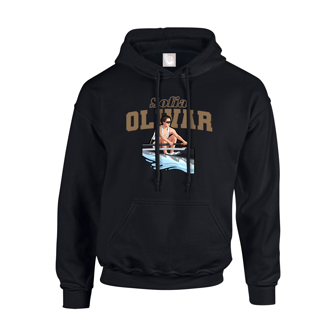 Hoodie — Name Arch in Black
