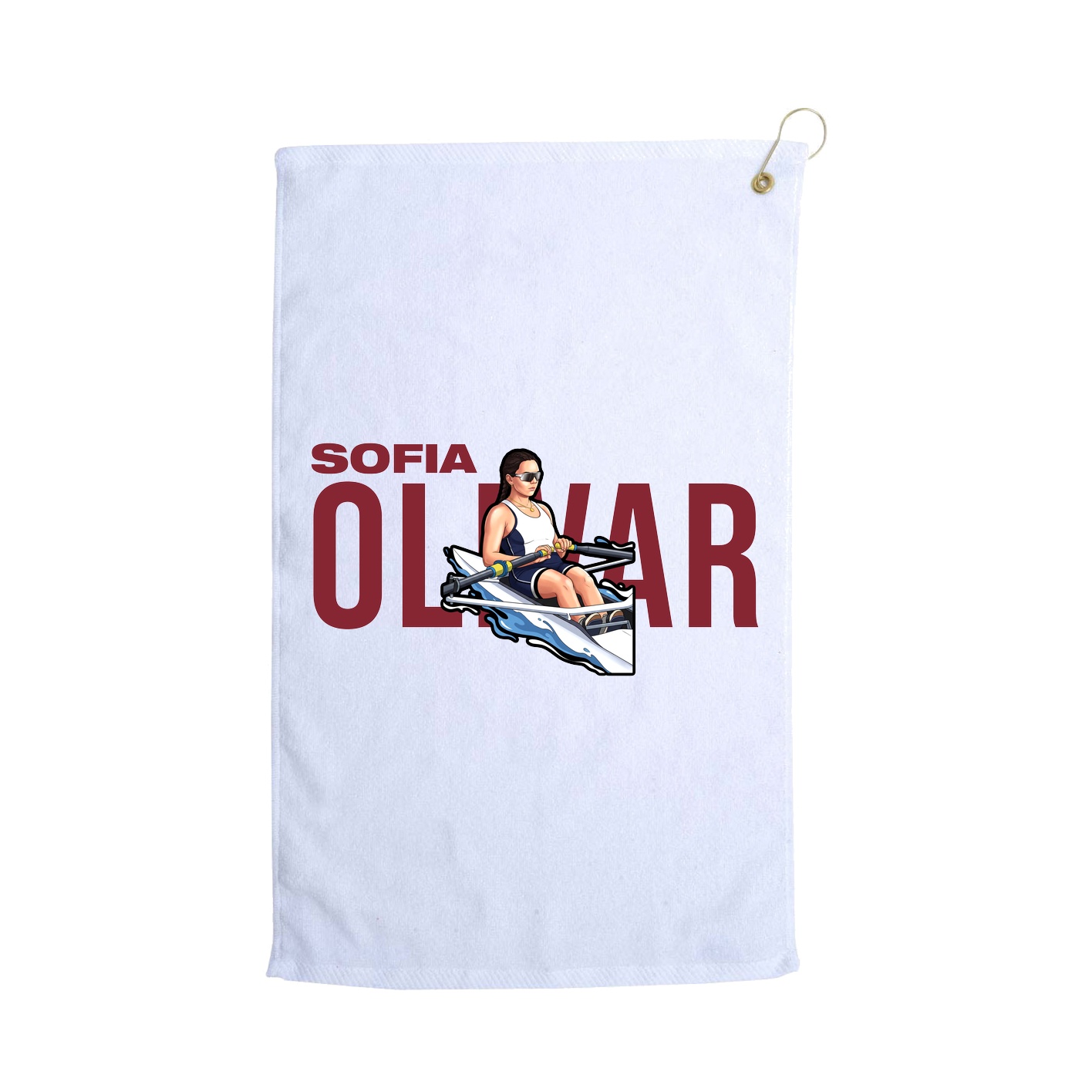 Golf Towel — Player Name in White