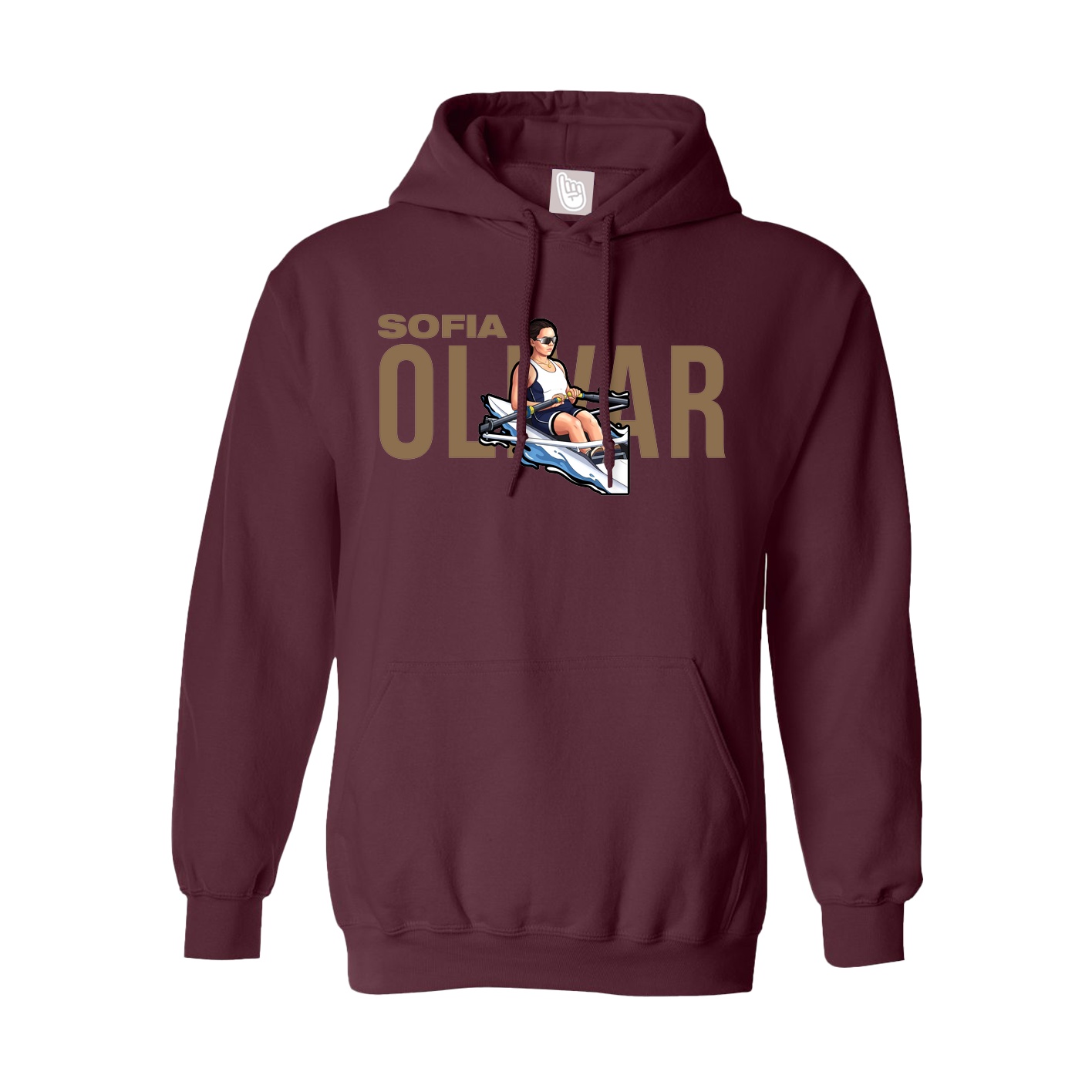 Hoodie — Player Name in Maroon