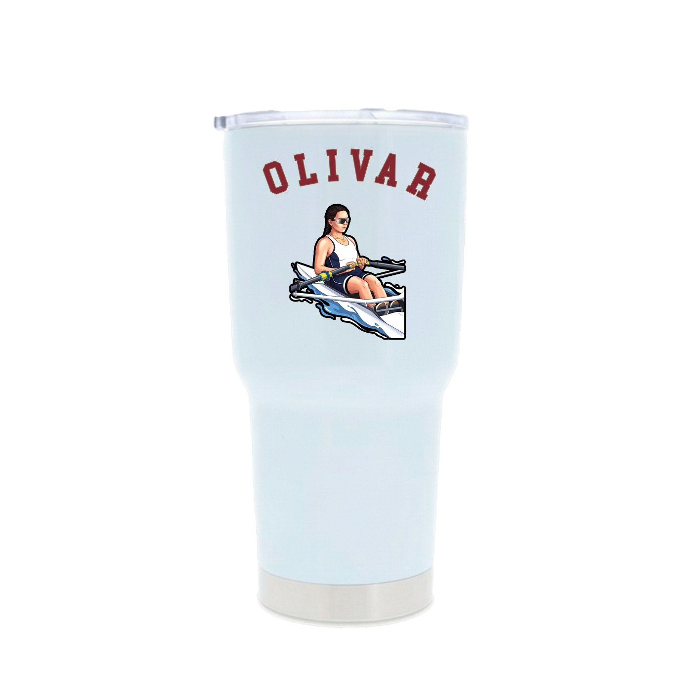 30oz Stainless Steel Tumbler — Shirsey Arch in White