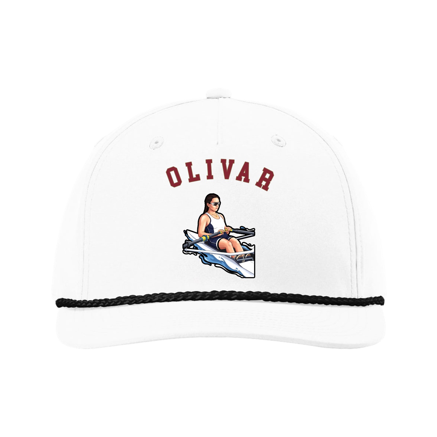 Five-Panel Classic Rope Cap — Shirsey Arch in White