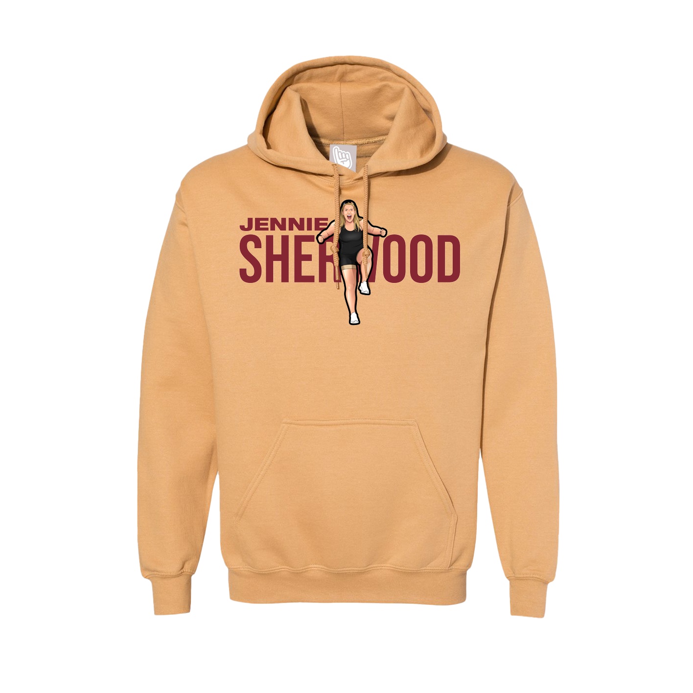 Hoodie — Player Name in Vegas Gold