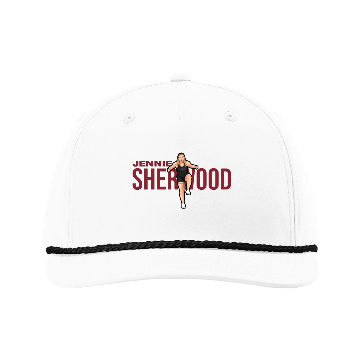 Five-Panel Classic Rope Cap — Player Name in White