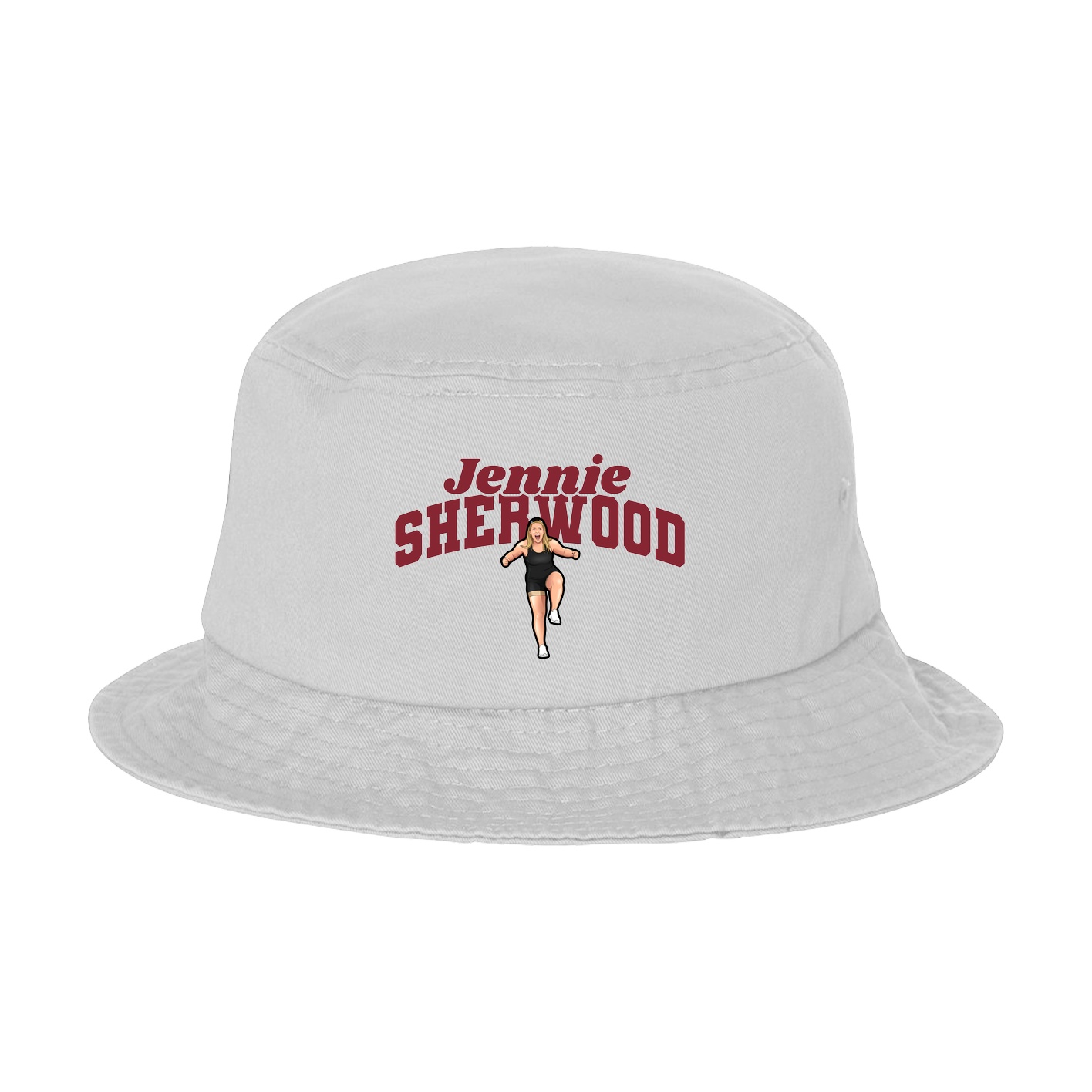 Bucket Cap — Signature Arch in White