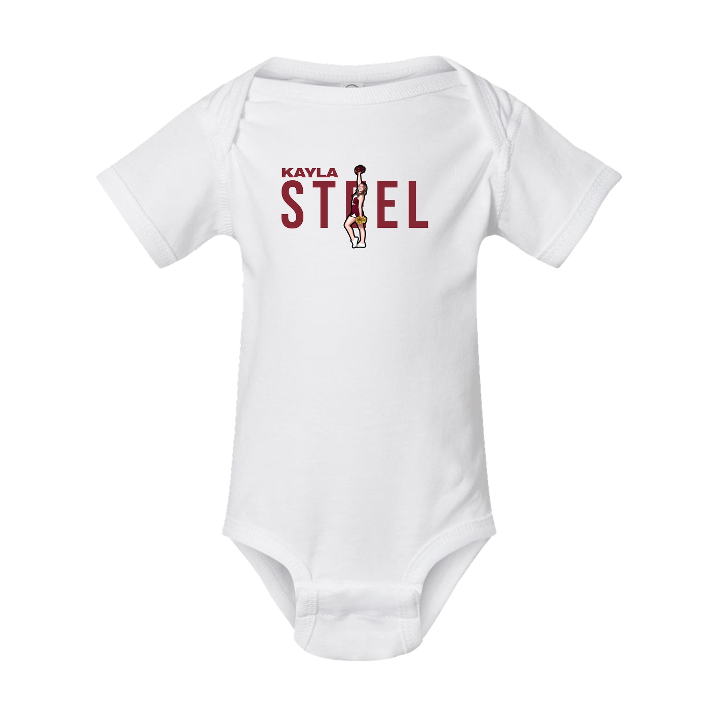 Baby Onesie — Player Name in White