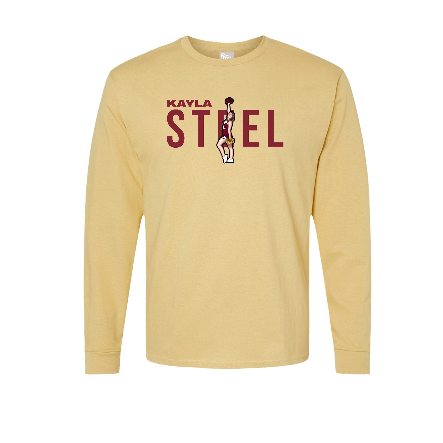 Long Sleeve Tee — Player Name in Vegas Gold