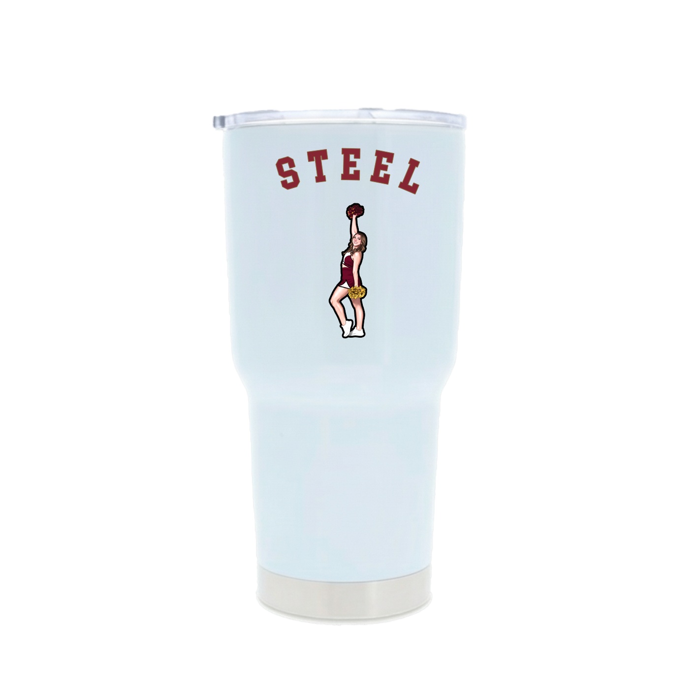 30oz Stainless Steel Tumbler — Shirsey Arch in White