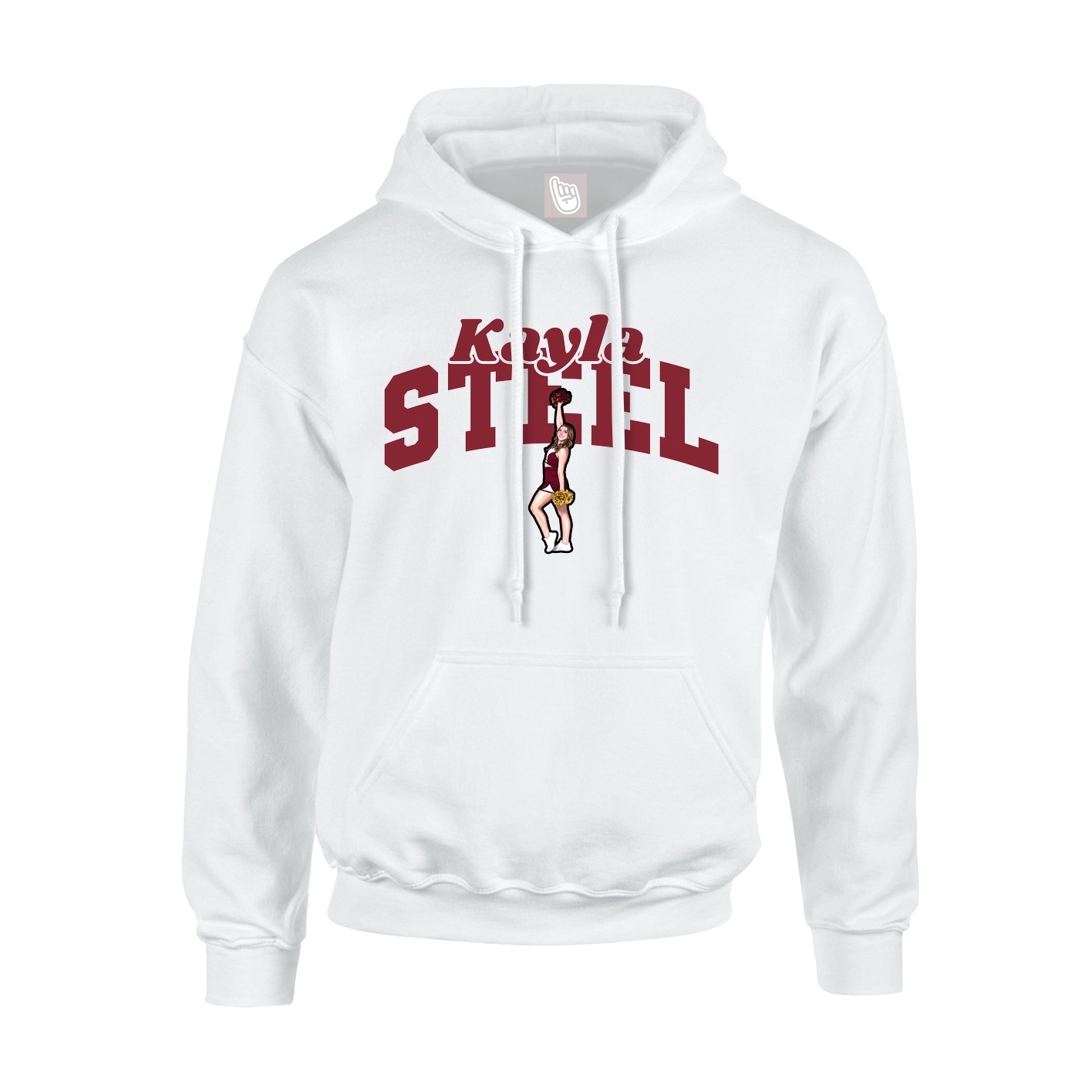 Hoodie — Signature Arch in White