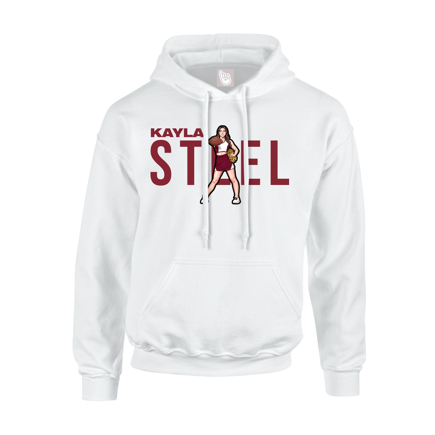 Youth Hoodie — Player Name in White