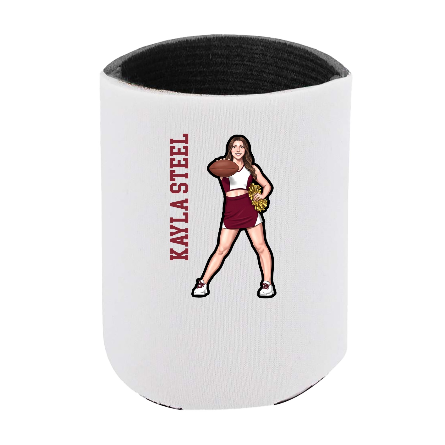 Can Holder — Name Vertical in White