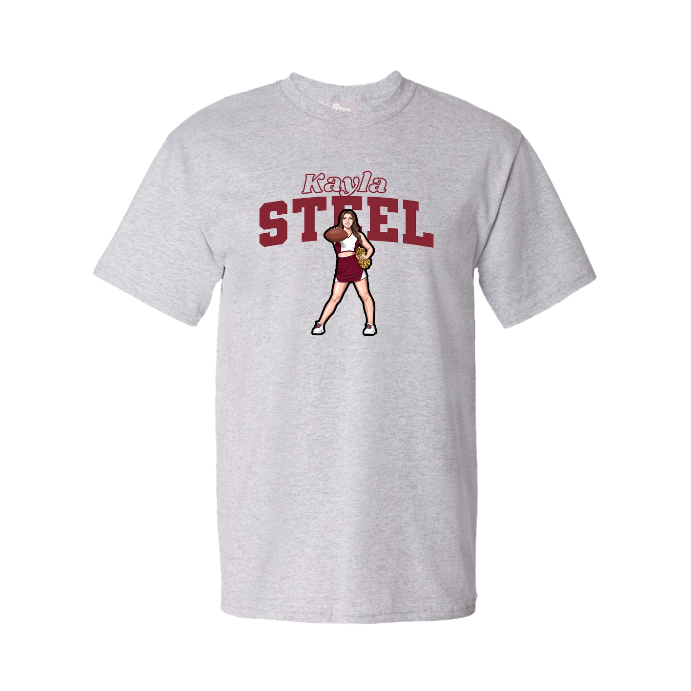 Youth Tee — Name Arch in Grey