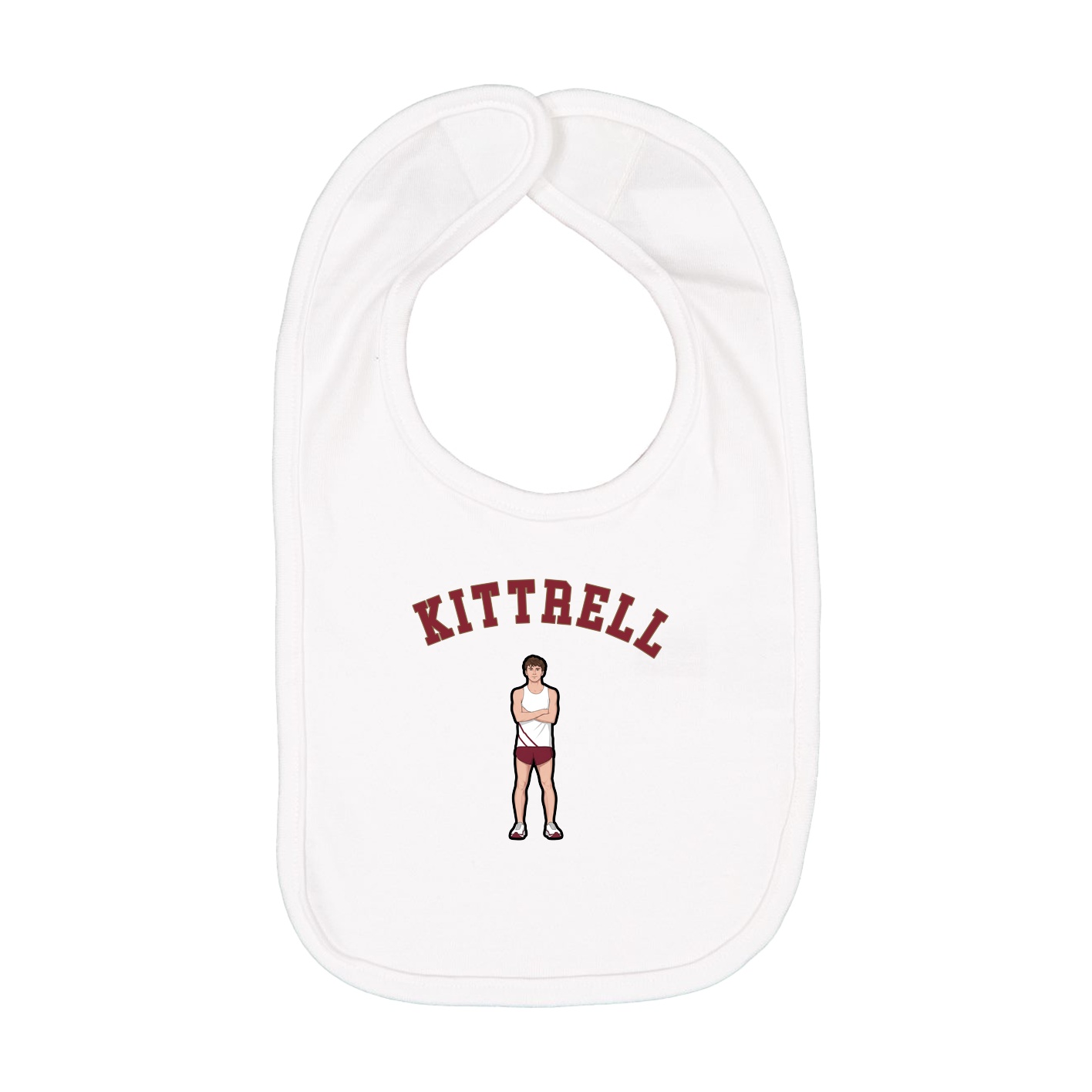 Infant Bib — Shirsey Arch in White