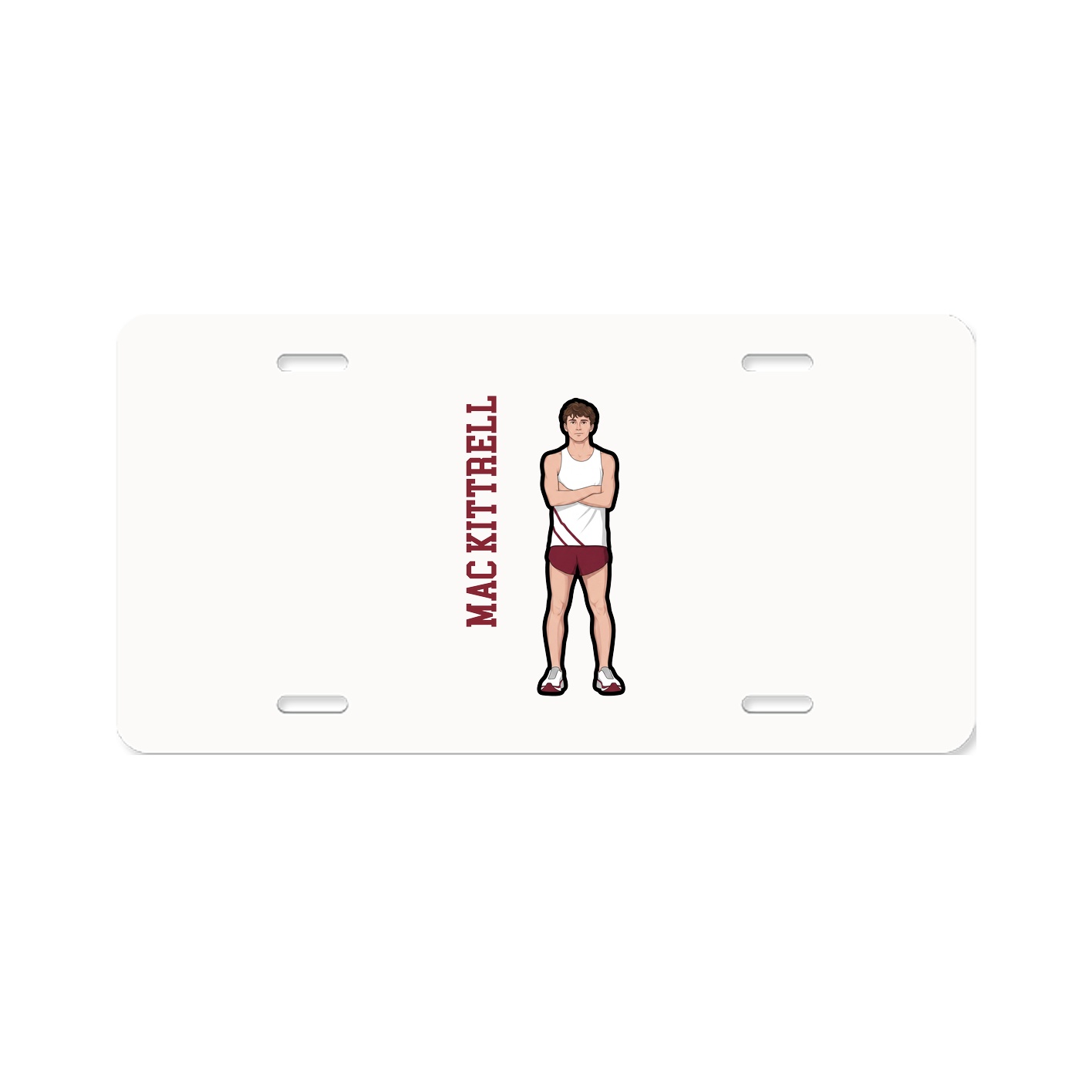License Plate — Name Vertical in Classic
