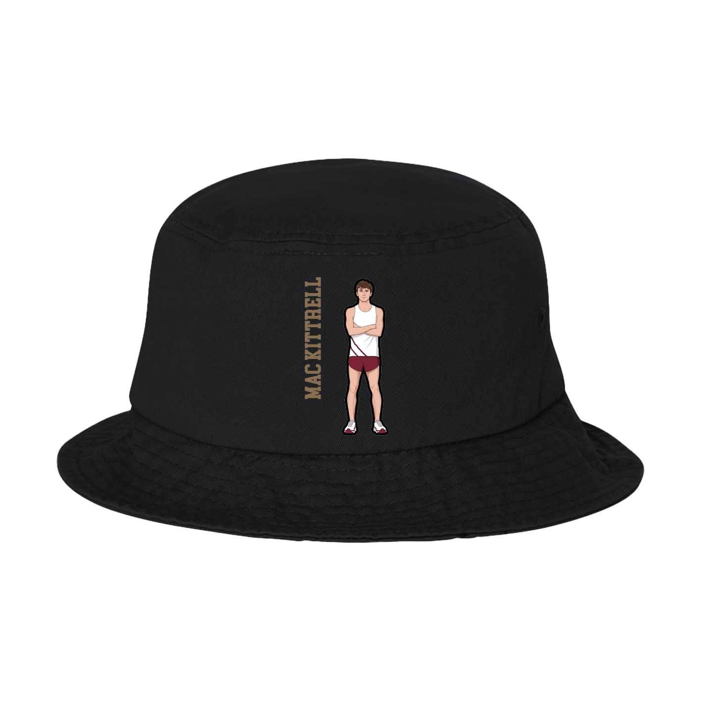 Bucket Cap — Name Vertical in Black