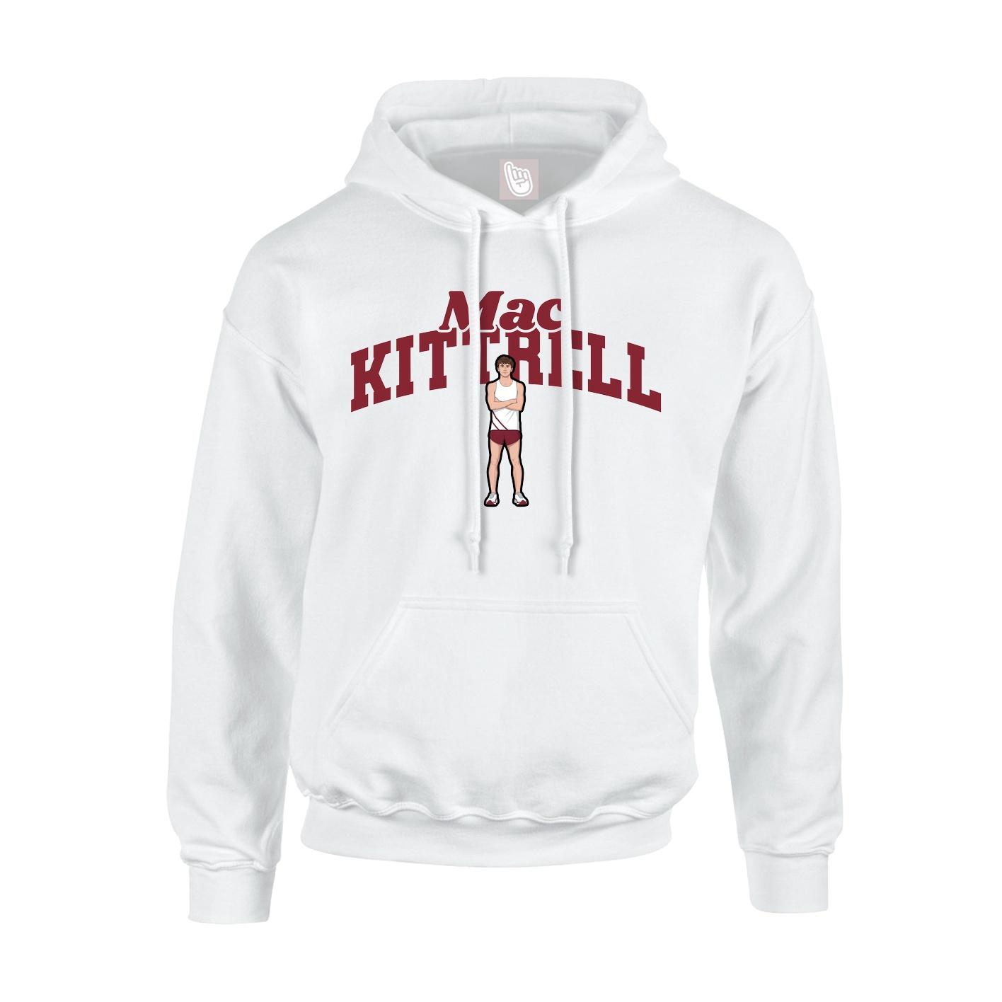 Youth Hoodie — Signature Arch in White
