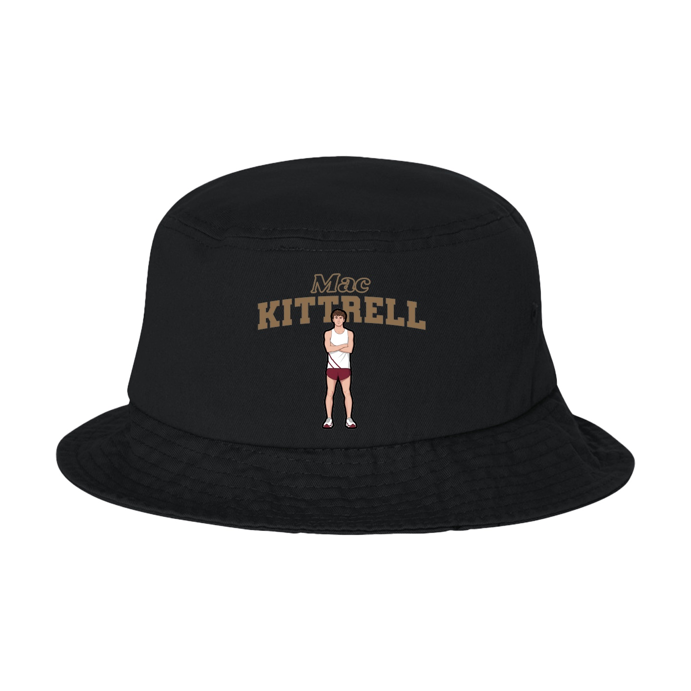 Bucket Cap — Name Arch in Black