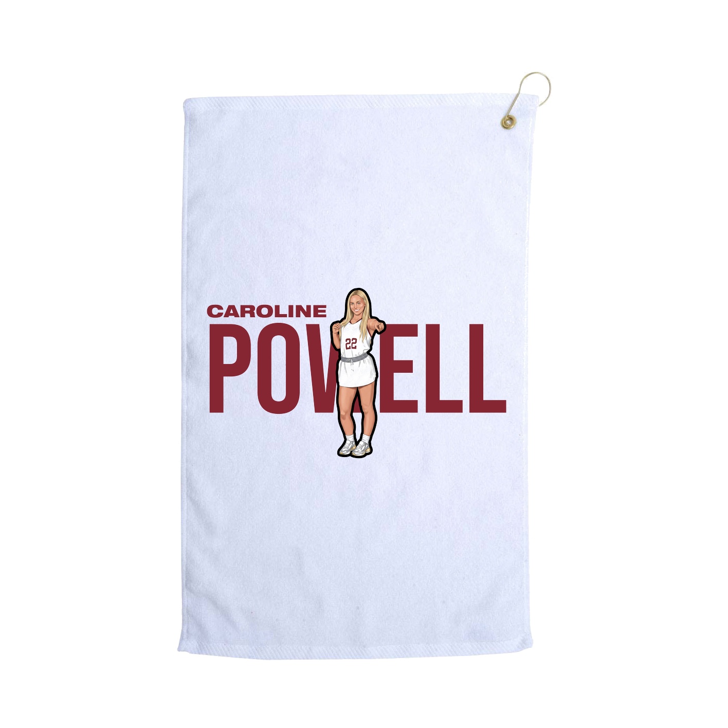 Golf Towel — Player Name in White