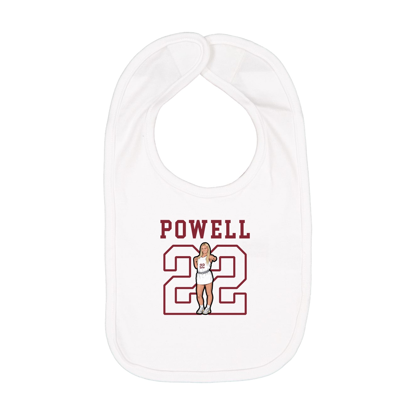 Infant Bib — Shirsey in White
