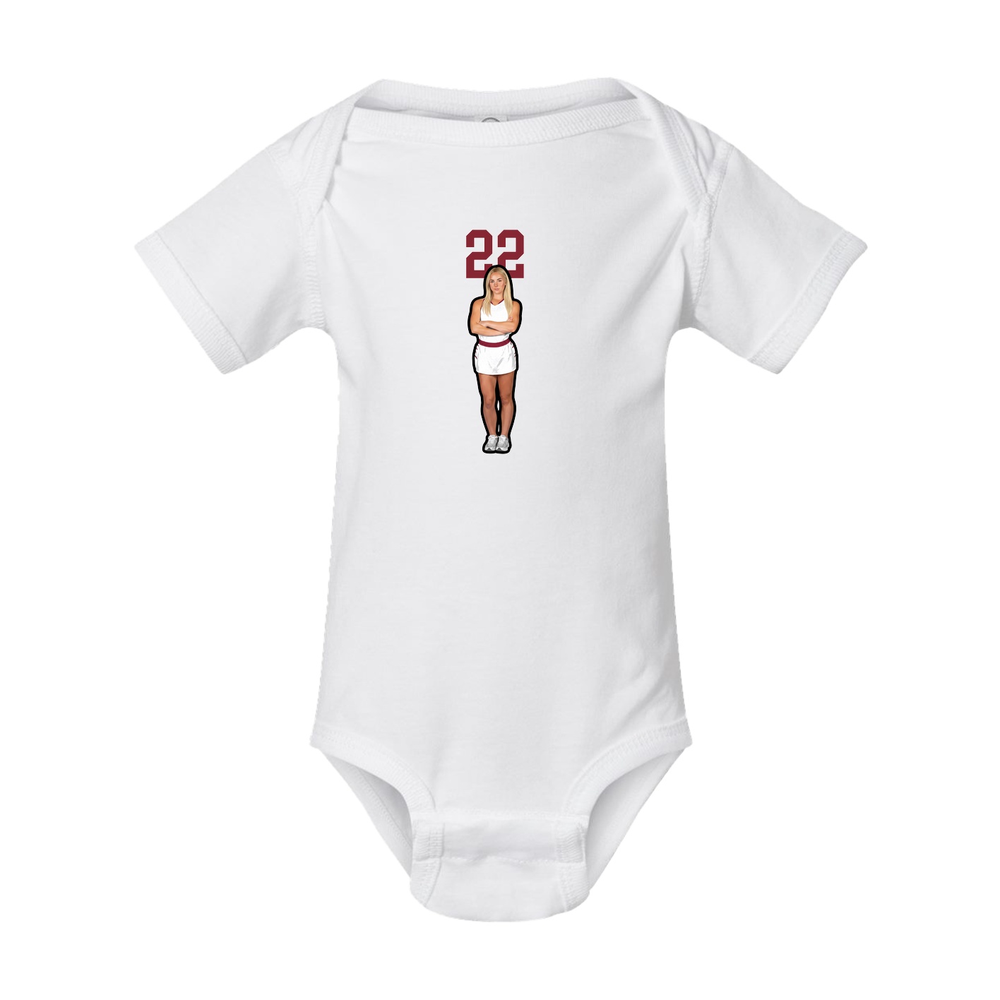 Baby Onesie — Number Top in White
