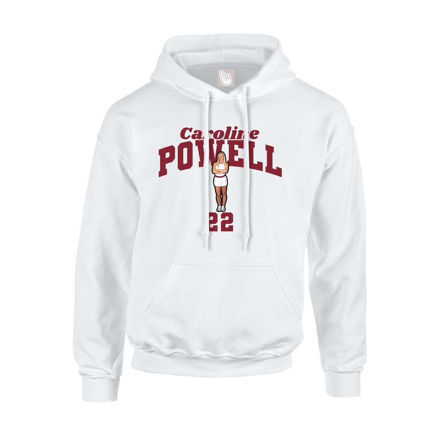 Youth Hoodie — Signature Arch in White