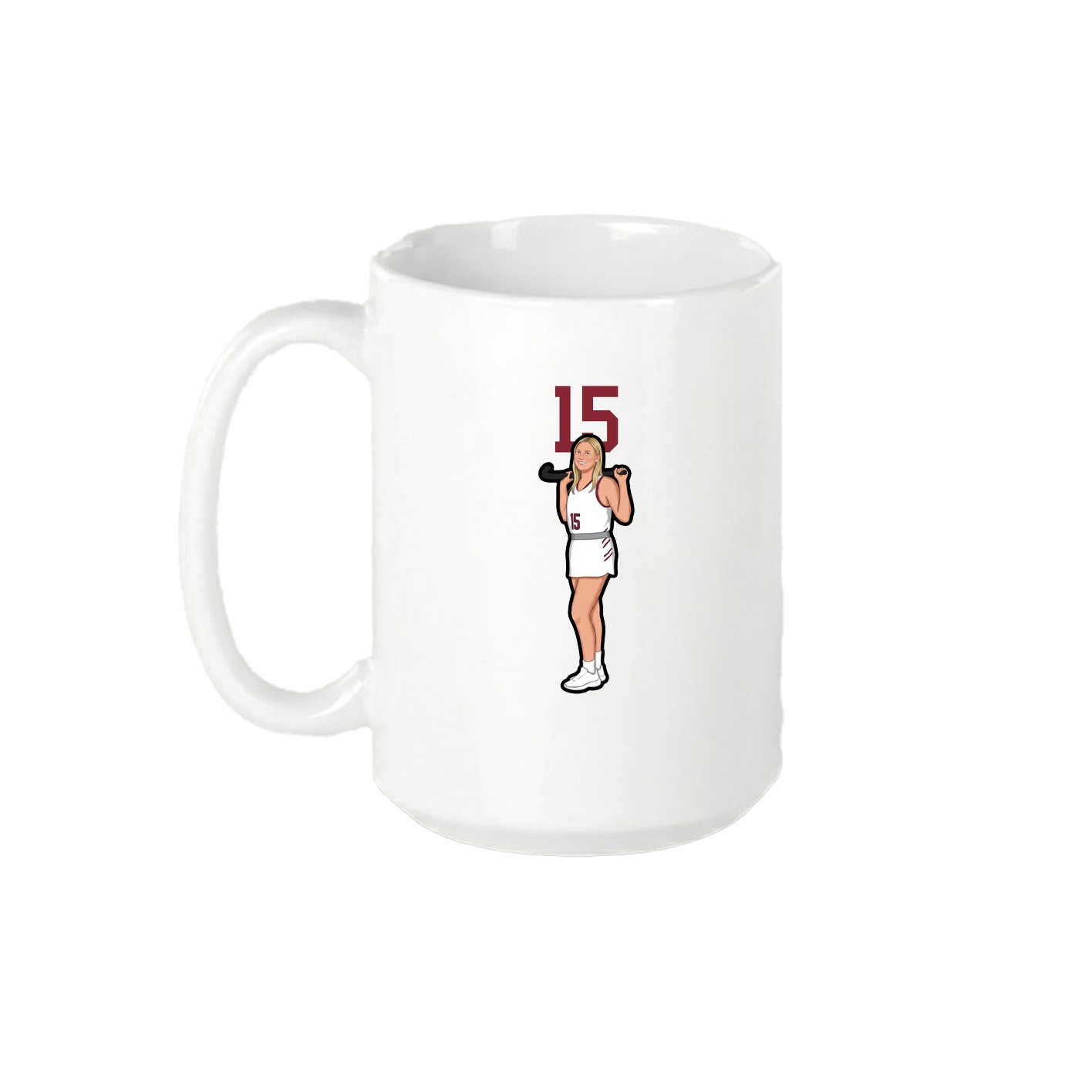 15oz Coffee Mug — Number Top in White