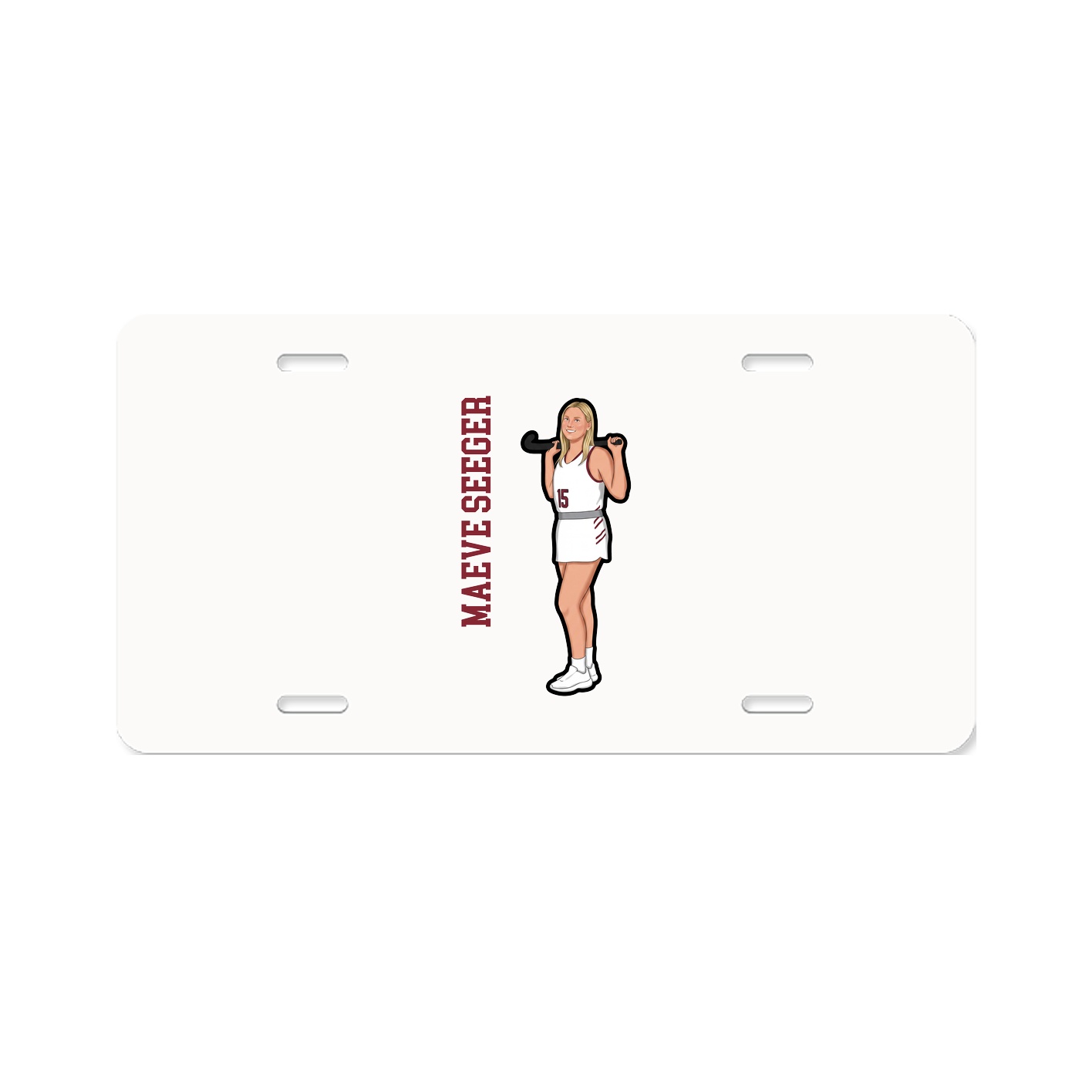 License Plate — Name Vertical in Classic