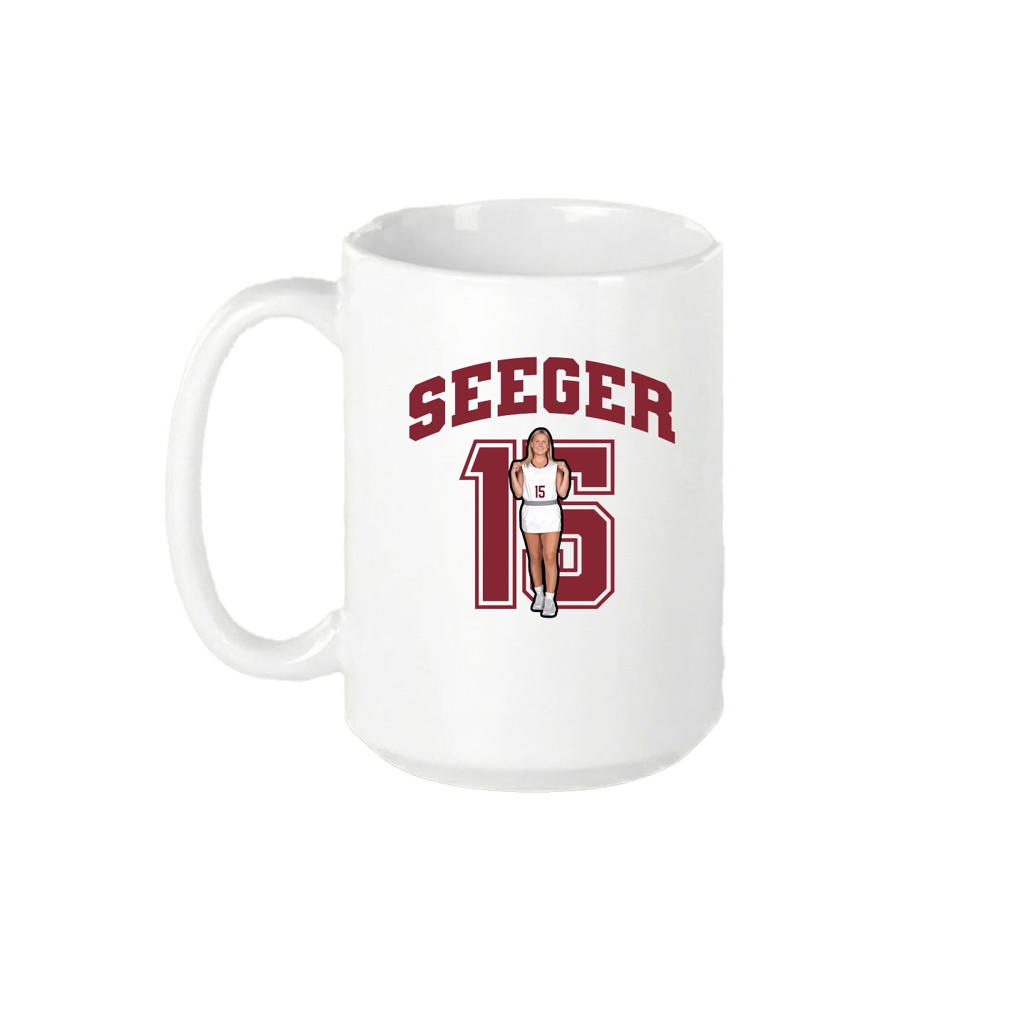 15oz Coffee Mug — Number in White