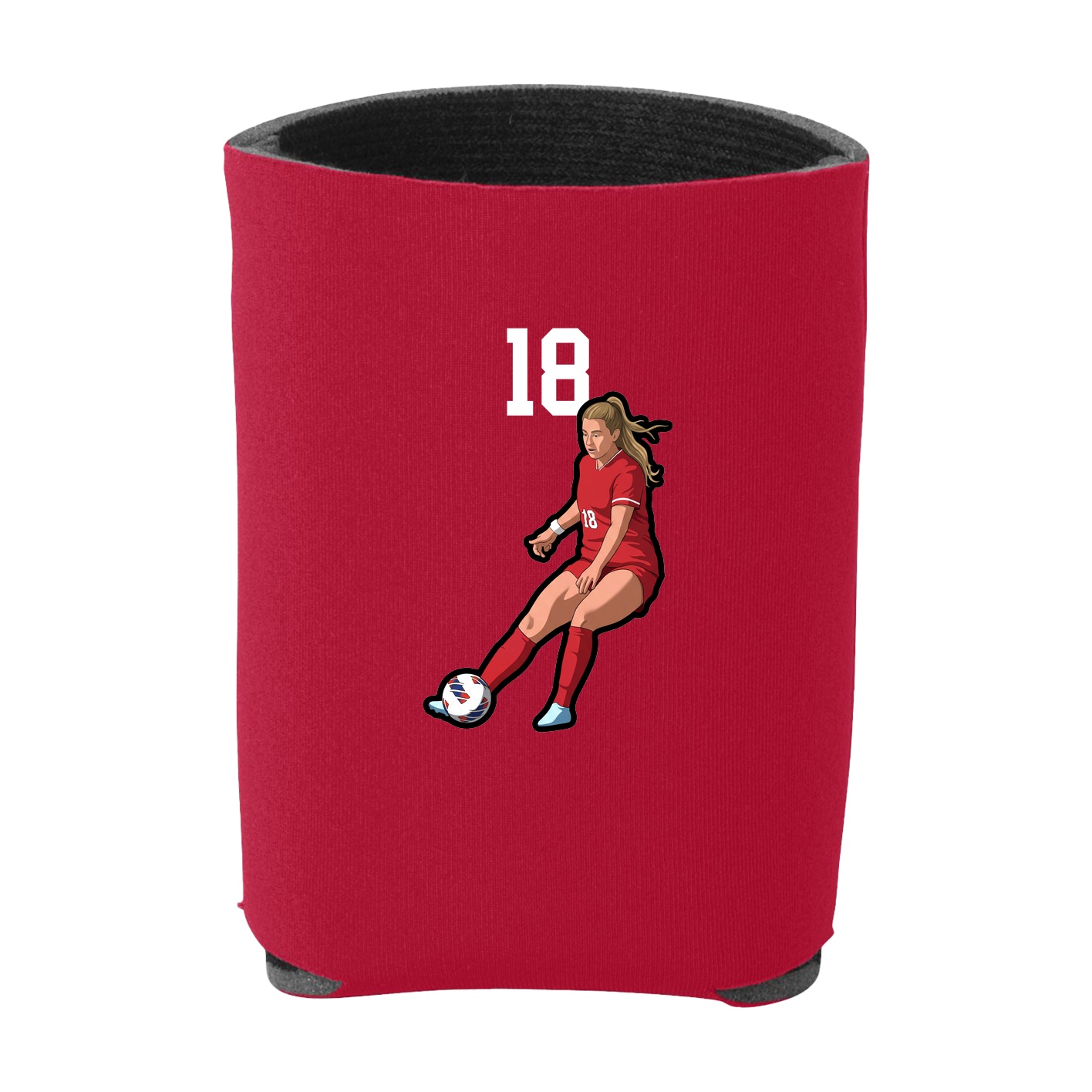 Can Holder — Number Top in Red