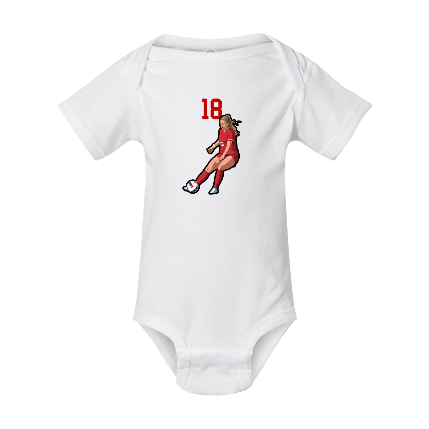 Baby Onesie — Number Top in White