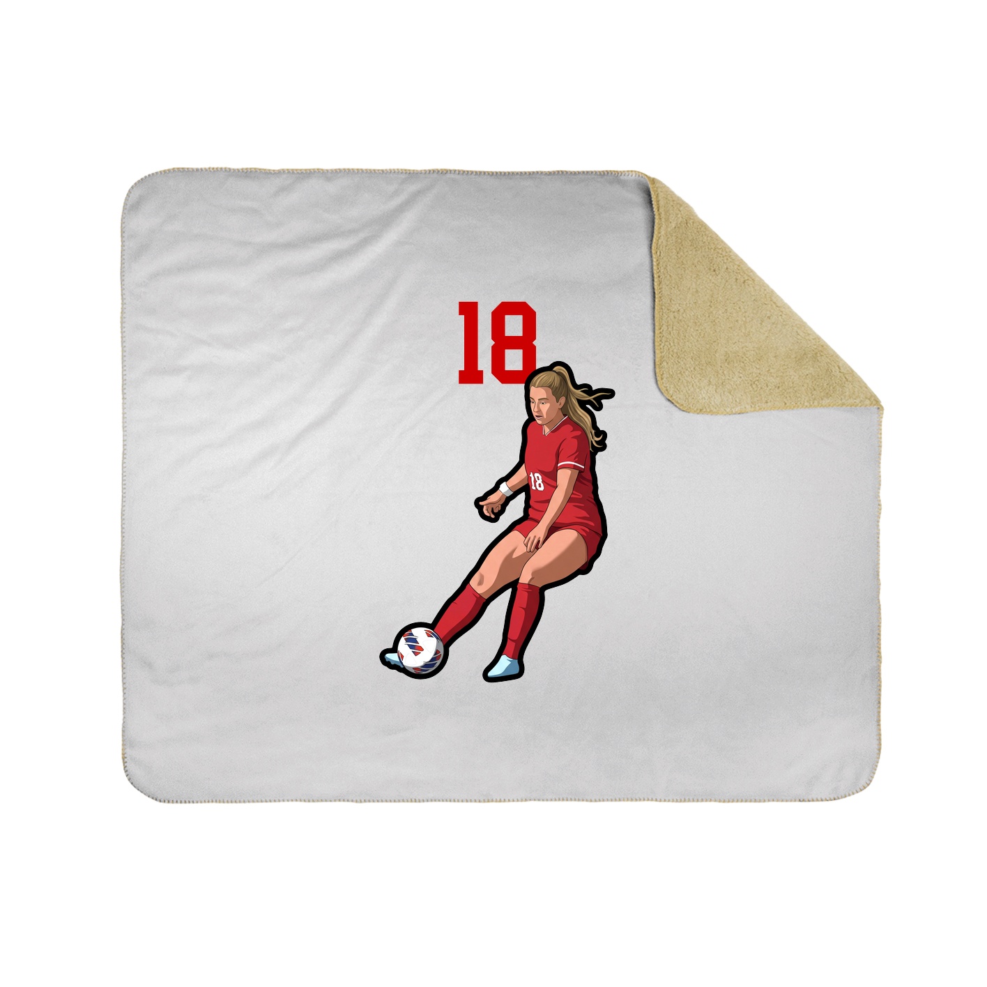 Throw Blanket — Number Top in White