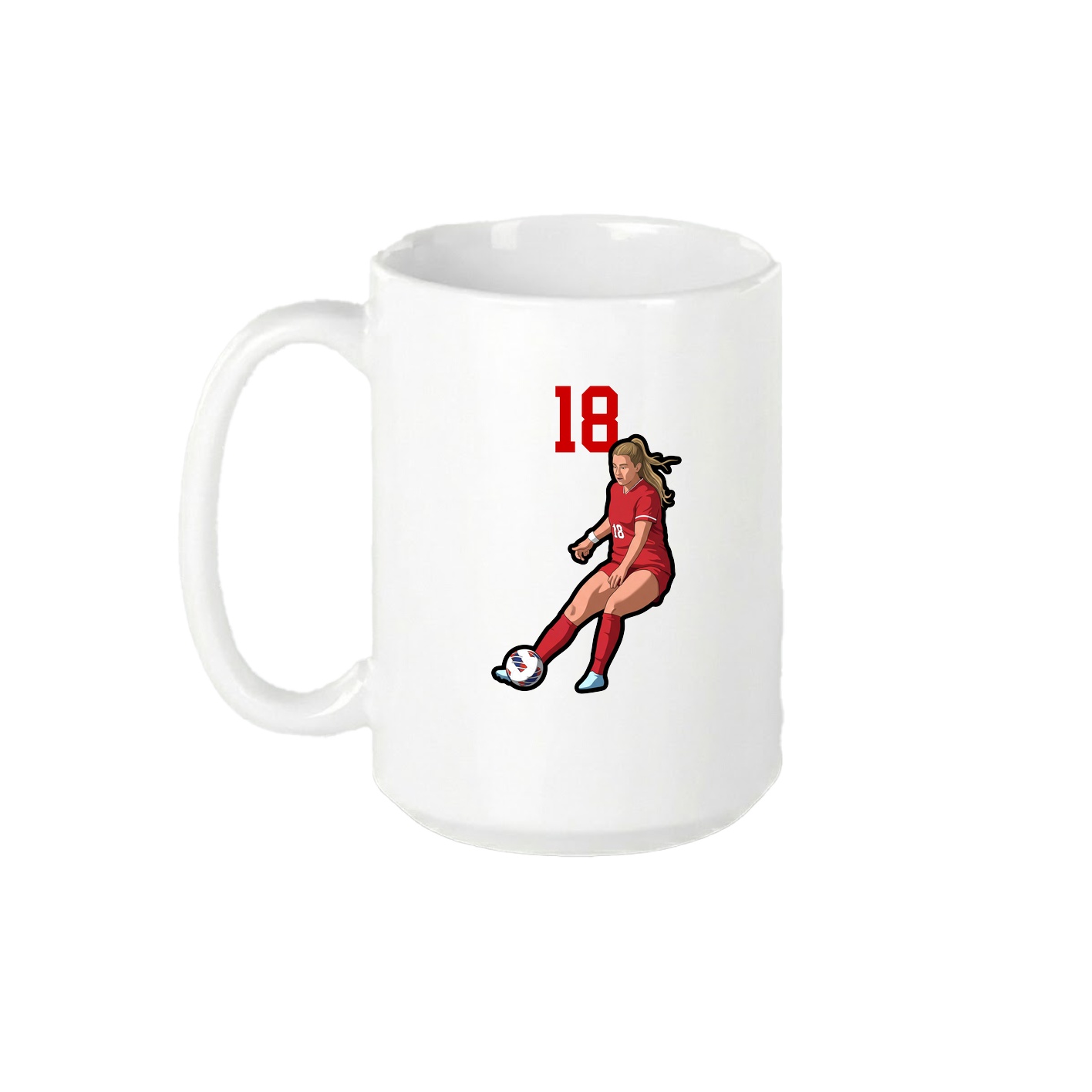 15oz Coffee Mug — Number Top in White