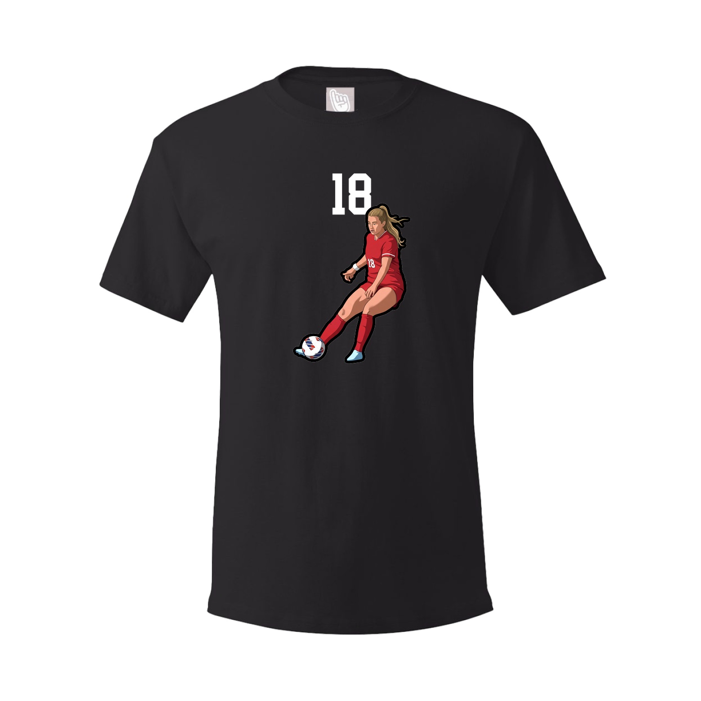 Youth Tee — Number Top in Black