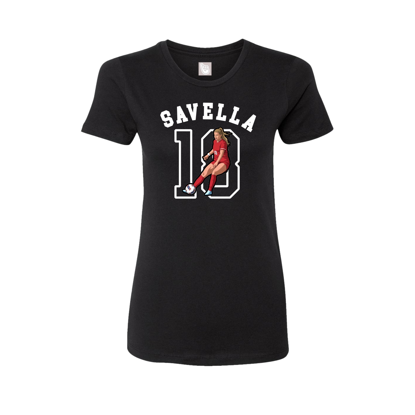 Fitted Women's Tee — Shirsey Arch in Black