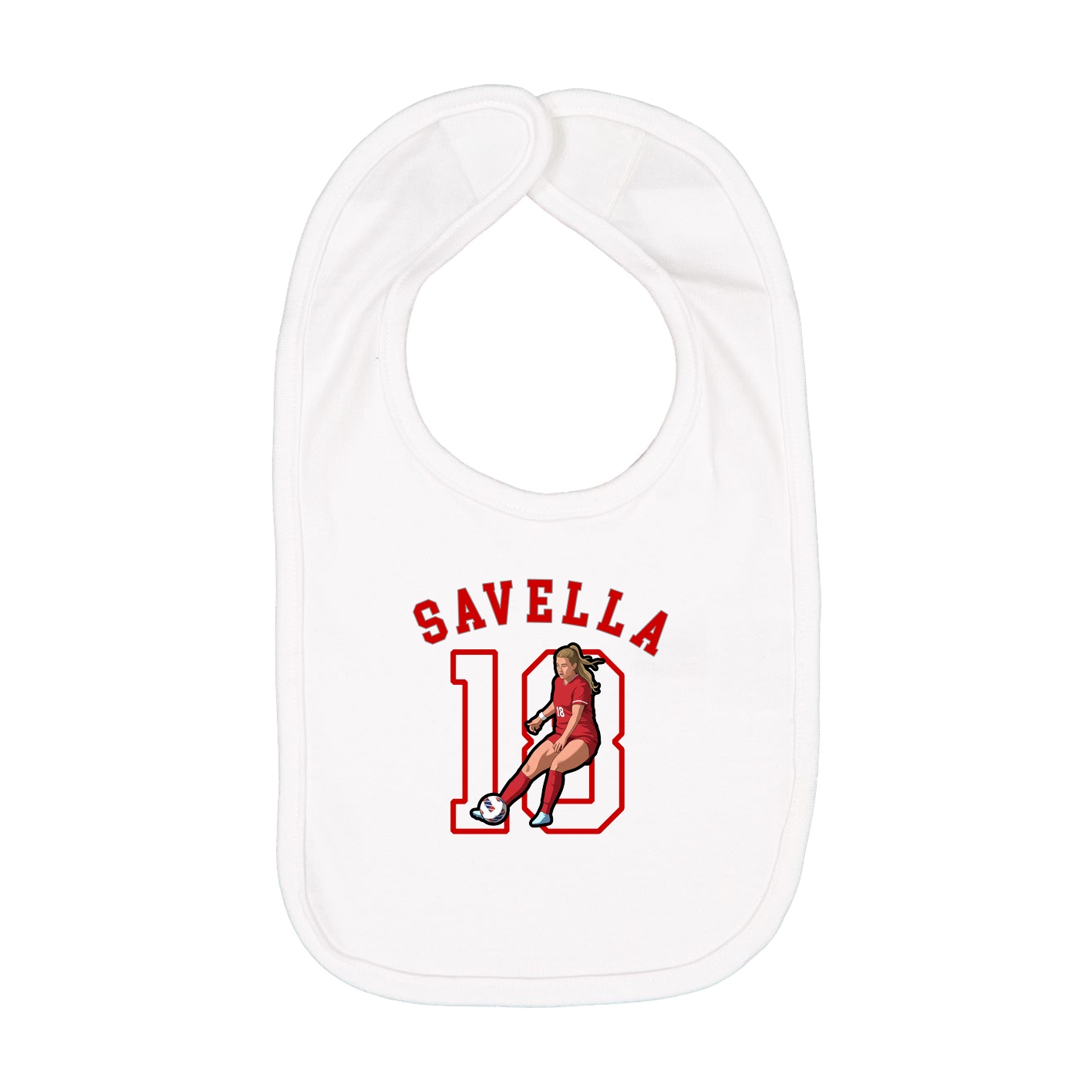 Infant Bib — Shirsey Arch in White