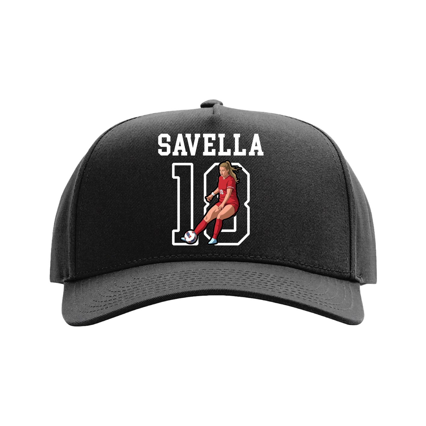 Full Fabric Five-Panel Champ Cap — Shirsey in Black