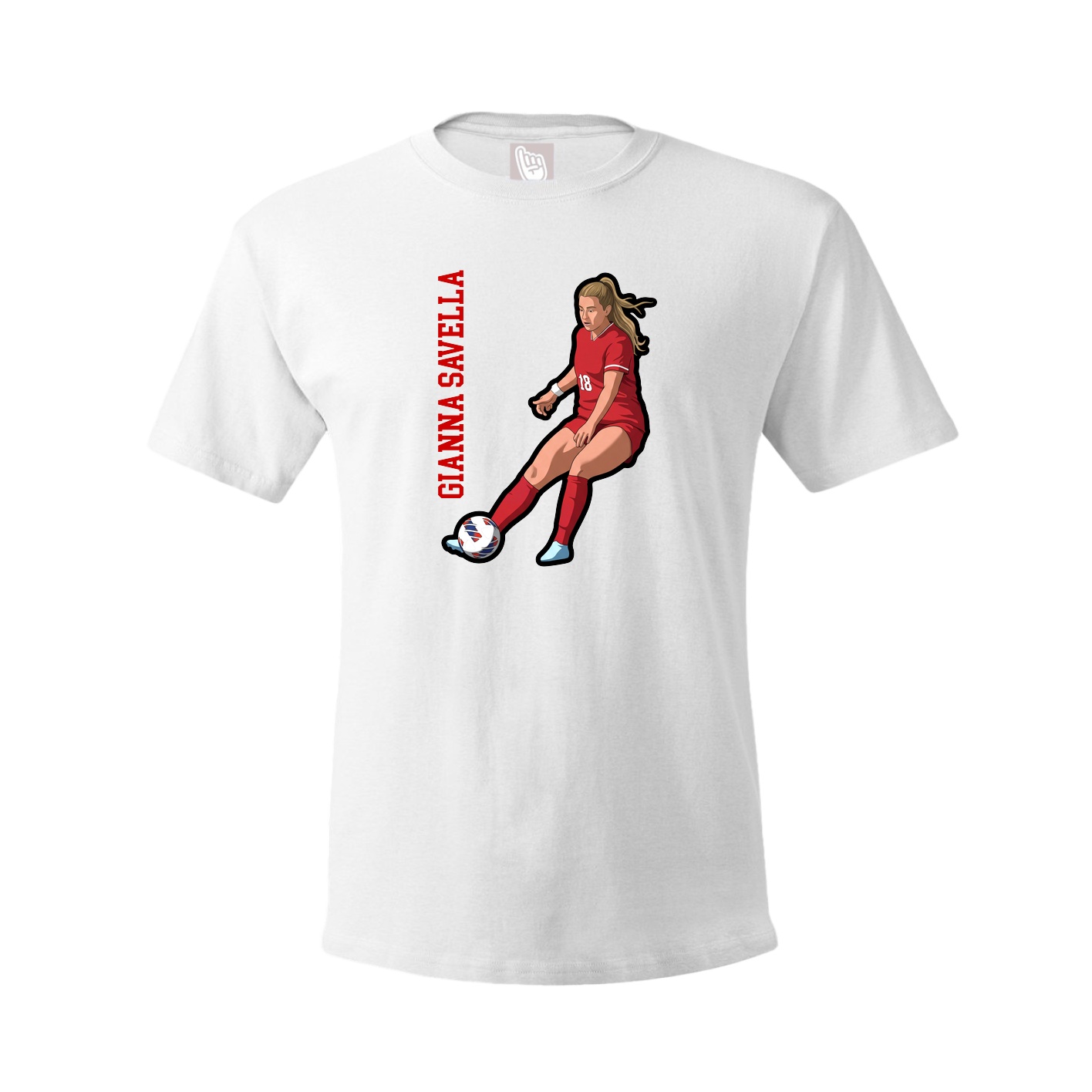 Tee — Name Vertical in White