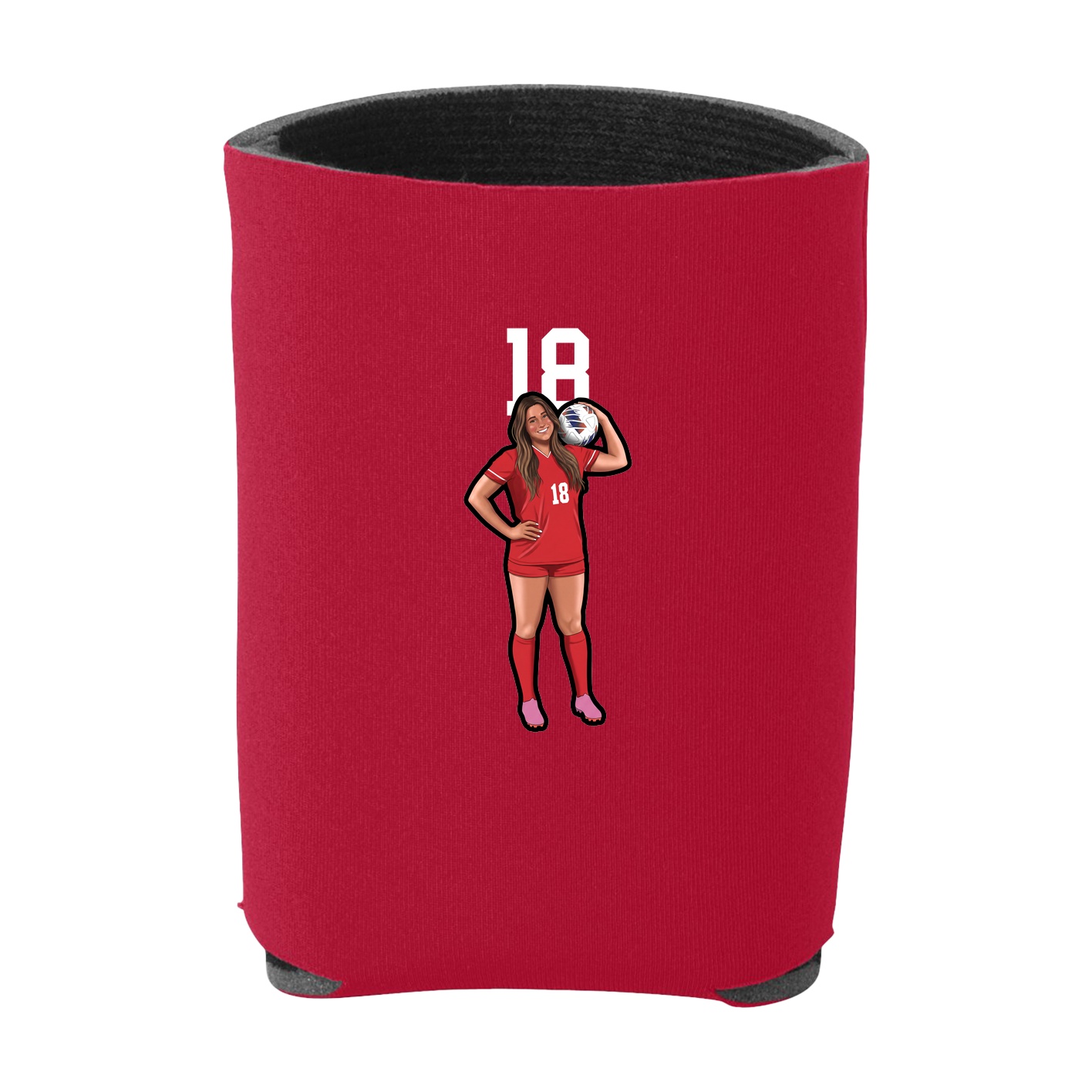 Can Holder — Number Top in Red