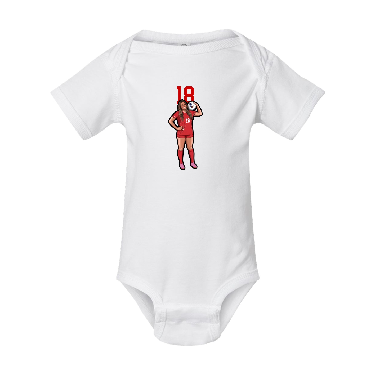 Baby Onesie — Number Top in White
