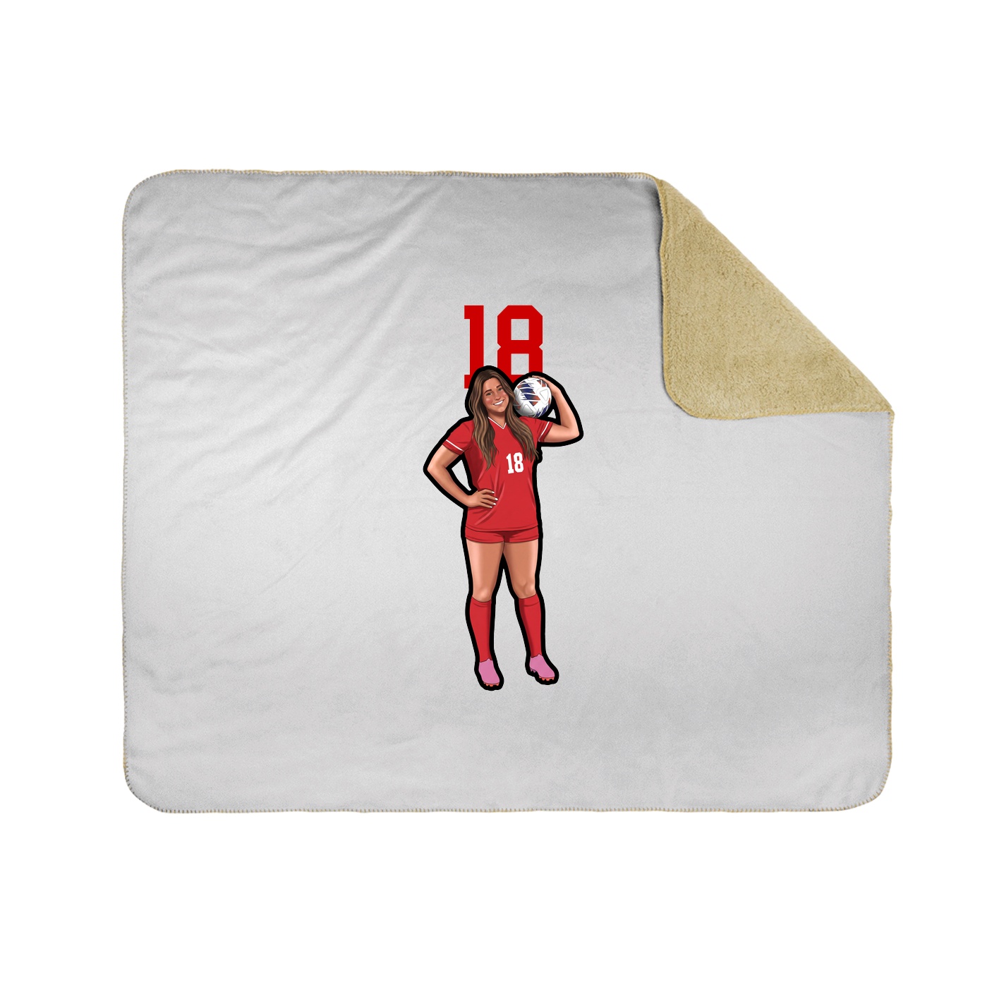 Throw Blanket — Number Top in White