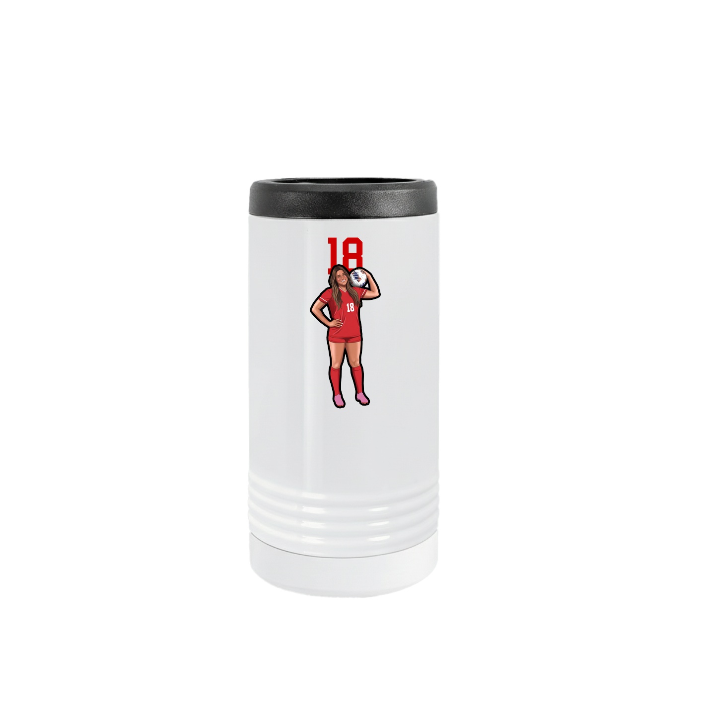 Slim Beverage Holder — Number Top in White
