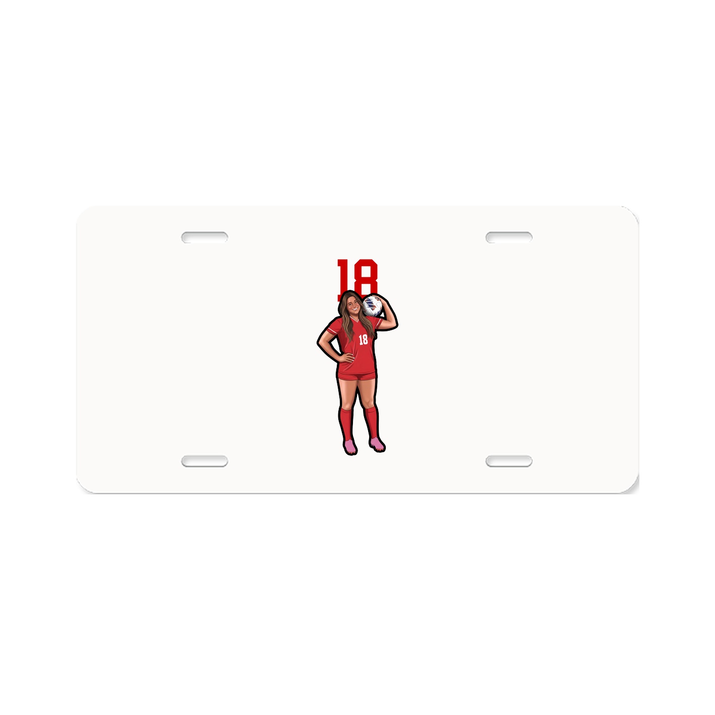 License Plate — Number Top in Classic