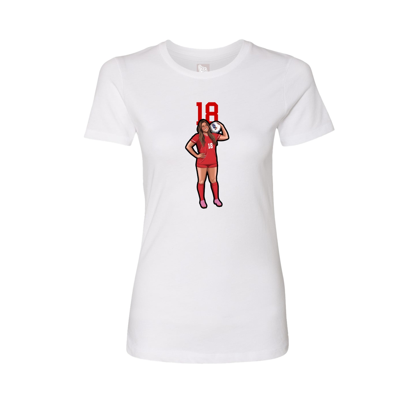 Womens Tee — Number Top in White